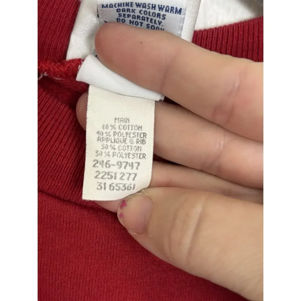 Vtg 90s OshKosh B’Gosh Girl’s Teddy Bear Red Crewneck Pullover 2T USA Made